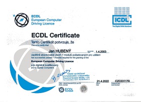 ECDL certifikát